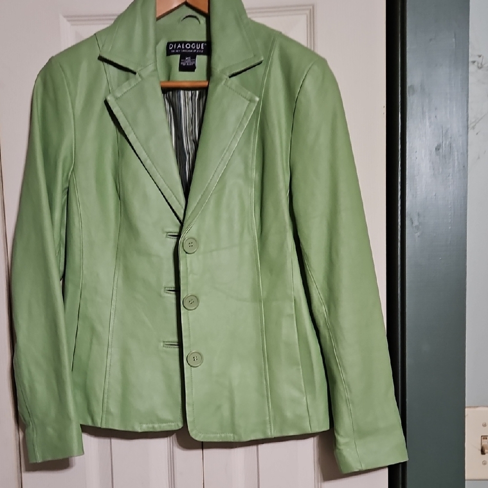 Genuine Leather Coat Brand New...will Also Fit Small And Xs.